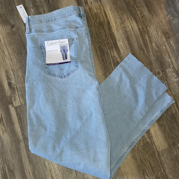 CALVIN KLEIN Vintage Straight Leg Jeans Size 16 New ! - Picture 3 of 6